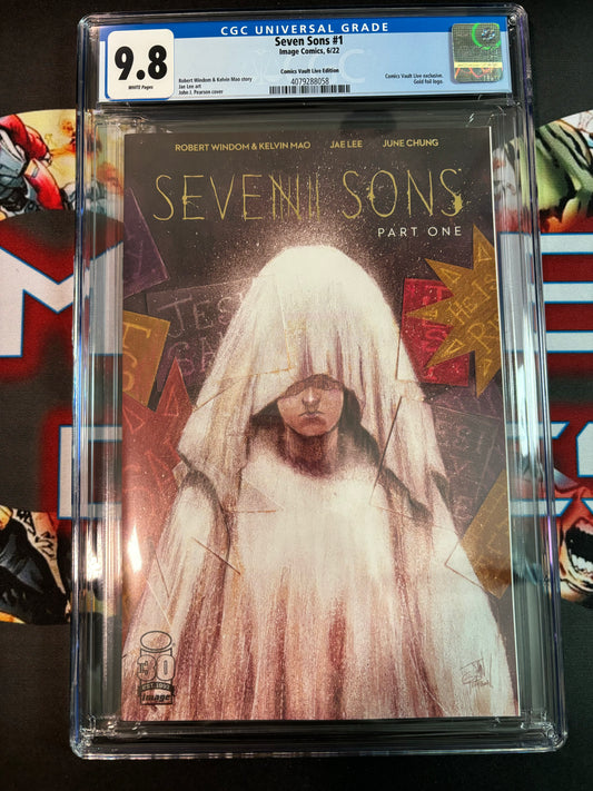 Seven Sons #1 CGC 9.8  COMICS VAULT LIVE EXCLUSIVE GOLD FOIL LOGO