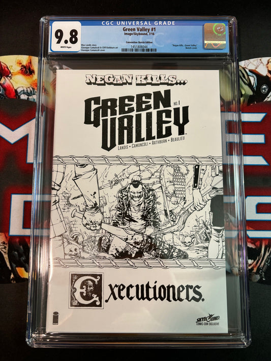 Green Valley #1 (Convention "Negan Kills..." Sketch Variant) CGC 9.8