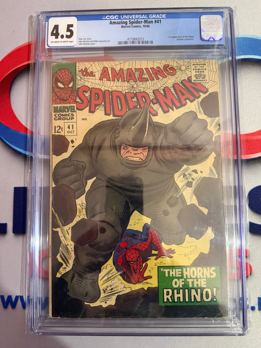 Amazing Spider-Man #41 - 1964 - Marvel Comics - CGC 4.5 1st appearance of the Rhino (Aleski Sytsevich)