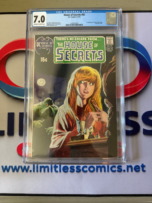 House of Secrets #92 CGC 7.0 – First Appearance of Swamp Thing (1971) | DC Comics