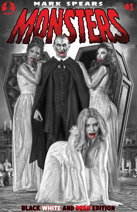 MARK SPEARS MONSTERS #1 7TH PTG BLACK WHITE & DEAD EDITION