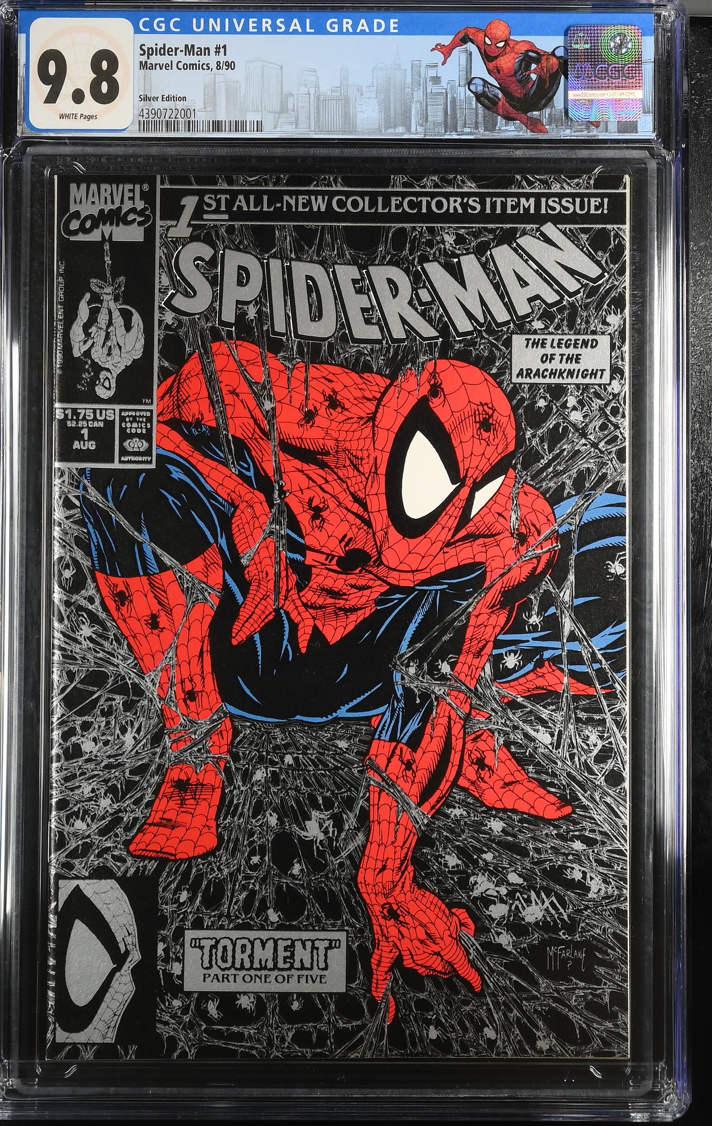 Spider-Man #1 (Silver Edition) CGC 9.8 Custom Label