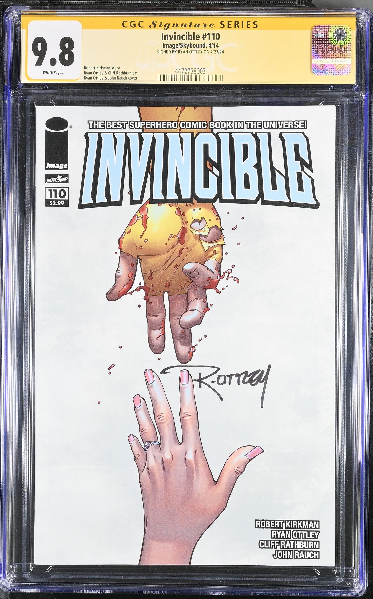 Invincible #110 Signed by Ottley CGC 9.8