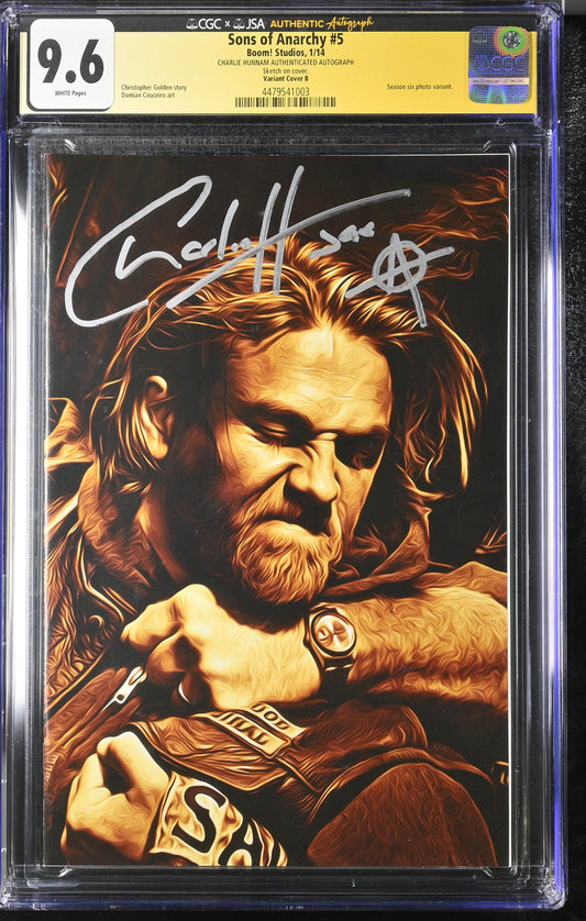 Sons of Anarchy #5 (Season 6 Phot Variant) Signed by Charlie Hunnam CGC 9.6