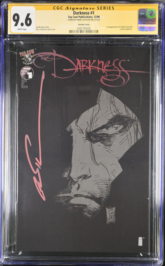 The Darkness #1 (Garth Ennis Variant) Signed by Silvestri CGC 9.6