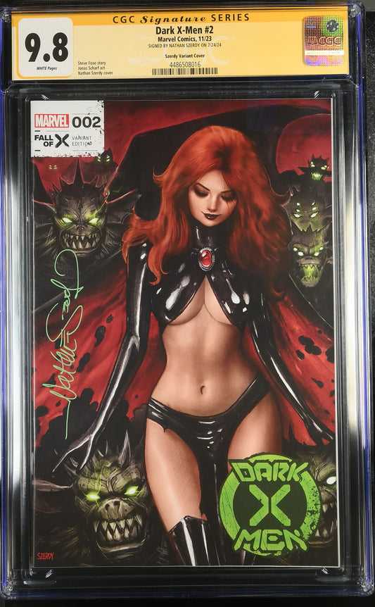 Dark X-Men #2 (Szerdy Variant Cover) Signed by Szerdy CGC 9.8