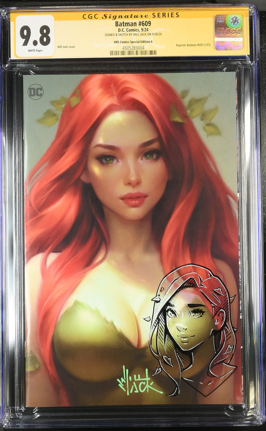 Batman #609 (KRS Comics Special Edition A) Signed / Remark by Will Jack CGC 9.8