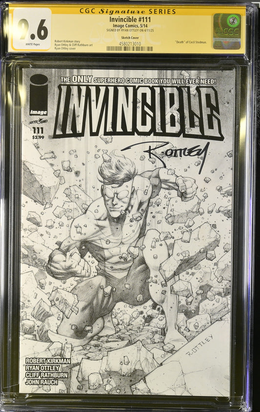 Invincible #111 (Sketch Cover) Signed by Ottley CGC 9.6