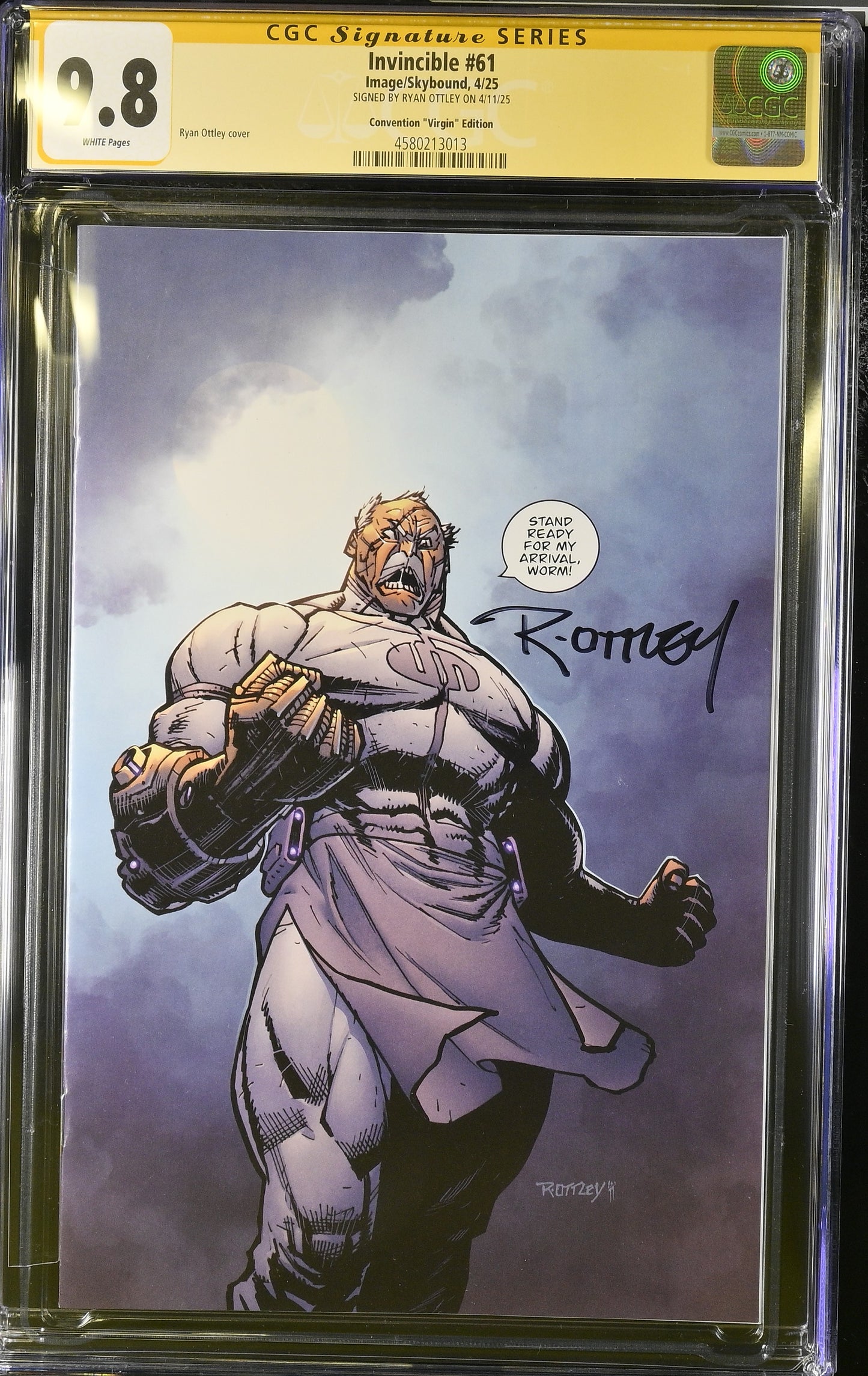 Invincible #61 (Convention Virgin Edition) Signed by Ottley CGC 9.8