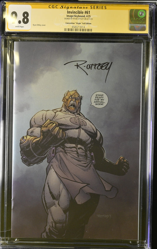Invincible #61 (Convention Virgin Foil Edition) Signed by Ottley CGC 9.8
