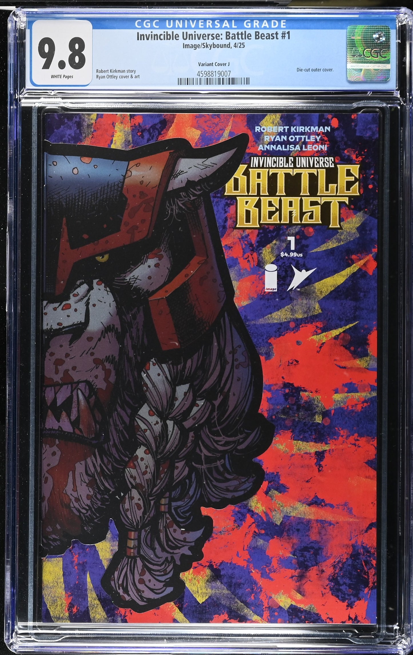Invincible Universe: Battle Beast #1 (Ottley/Leoni Foil Die Cut Mask Var)