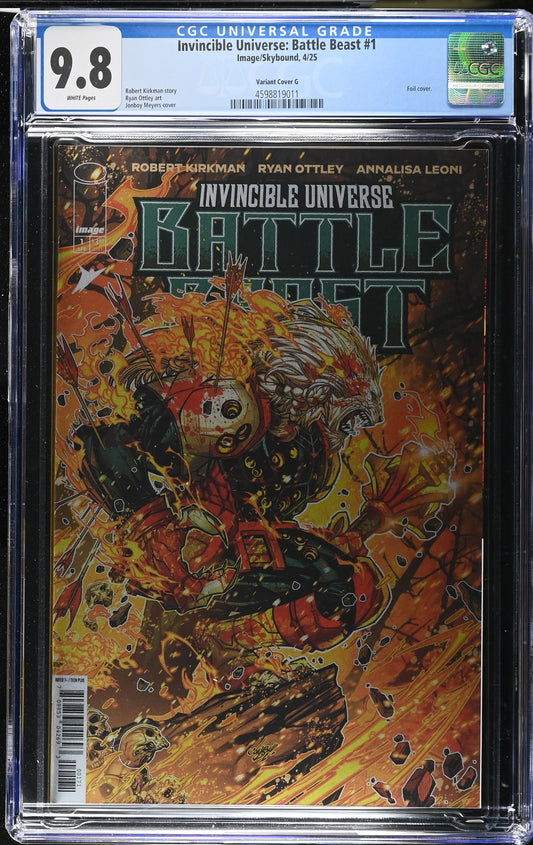 Invincible Universe: Battle Beast #1 1:100 Meyers Foil Var CGC 9.8