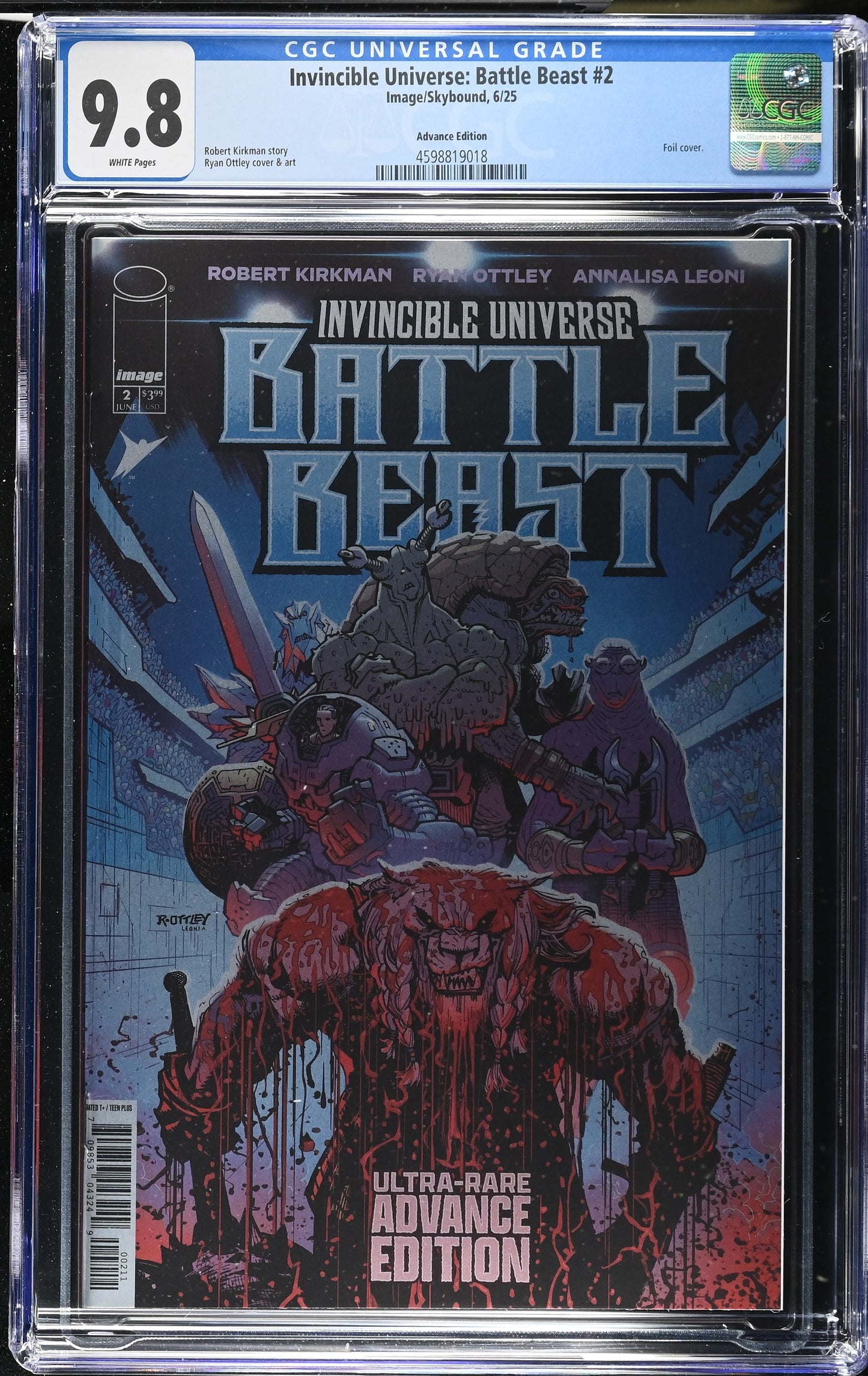 Invincible Universe: Battle Beast #2 (Advance Edition) CGC 9.8