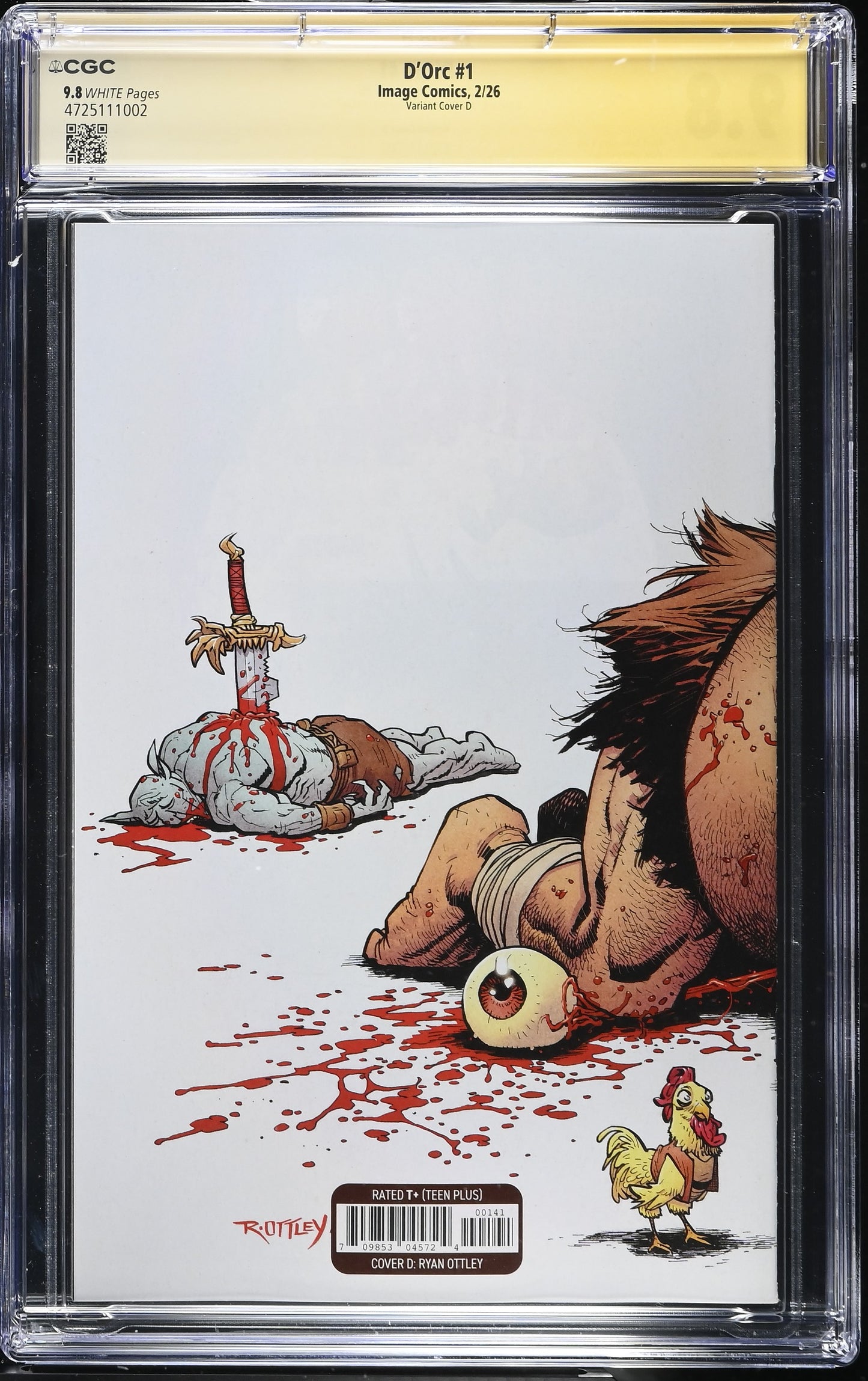 D'Orc #1 Cover D 1:25 Ratio Signed By Ottley & Bean CGC 9.8 - RARE