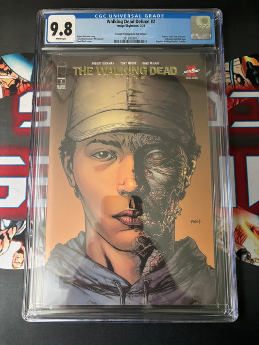 Walking Dead: Deluxe #2 (Gold Foil Edition) (2nd Printing) CGC 9.8