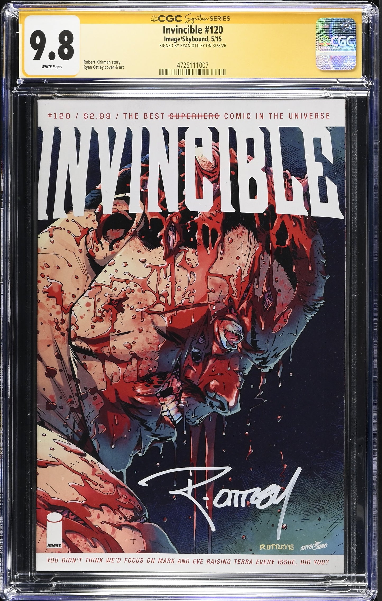 Invincible #120 5/15 Signed by Ottley CGC 9.8 Image/Skybound