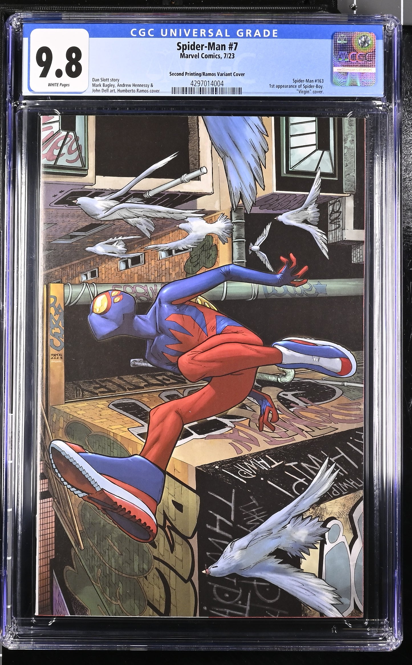 Spider-Man 7 7/23 Marvel Comics Second Printing/Ramos Variant Cover CGC 9.8